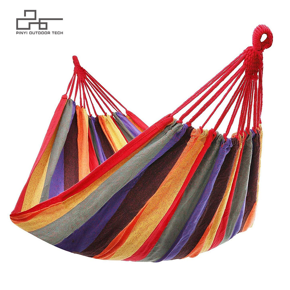 NPOT Best Selling Outdoor Portable Parachute Hammock Beach Canvas Folding Hammock with Tree Straps