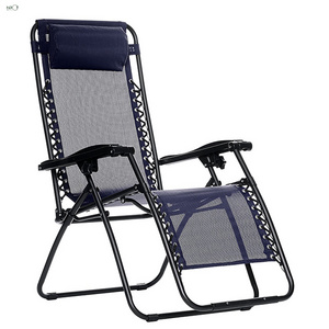 NPOT Outdoor Adjustable Zero Gravity Folding Reclining Lounge Chair with Pillow