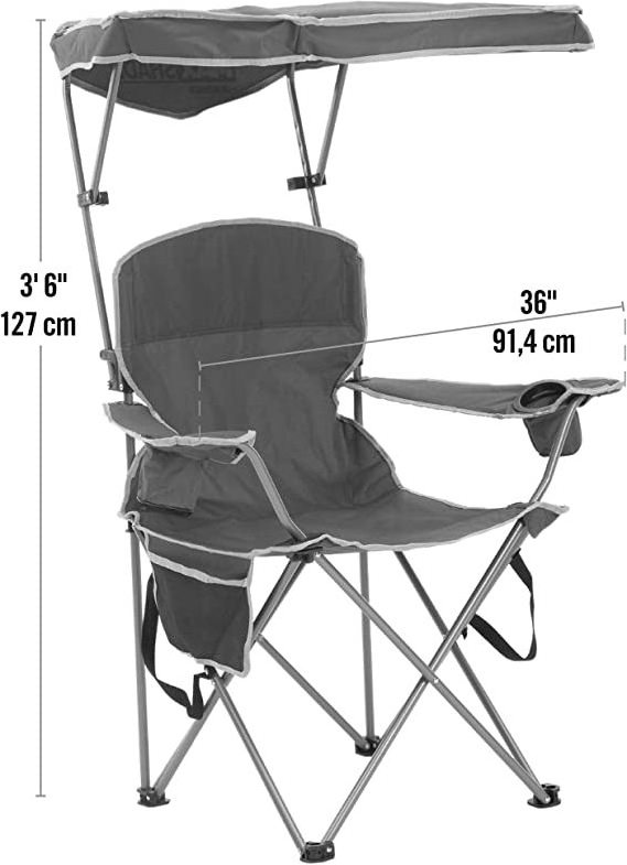 NPOT Beach Chair with Cup Holder with Adjustable Cover Umbrella Tube Traditional Rocking Camping Aluminum Metal Steel Folding