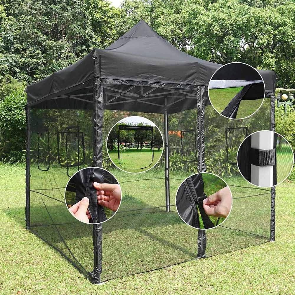 NPOT Pop Up Canopy Full Mesh Sidewall with Window for 10x10' Outdoor Camping Party Tent