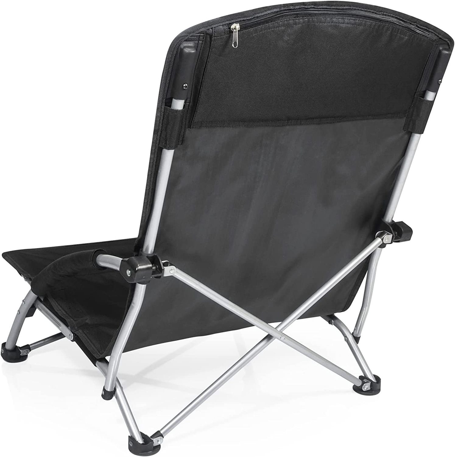 NPOT New Low Sling Folding Beach Chair Camping Chairs Compact Concert Lumbar Back Support Festival Chair With Carry Bag