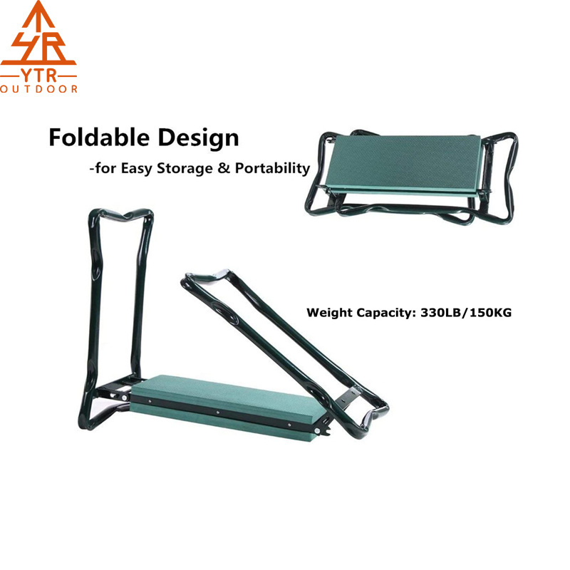 NPOT Portable Garden Kneeler and Seat with 2 Bonus Tool Pouches 2-in-1 foldable garden bench garden stools