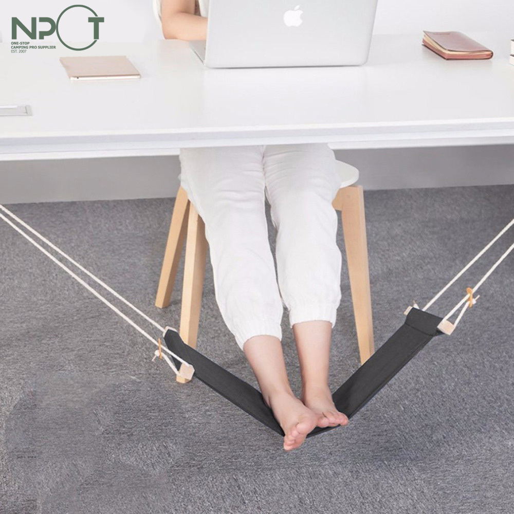 NPOT Portable Adjustable Mini Office Foot Rest Stand Desk Foot Hammock