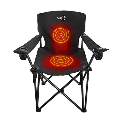 NPOT Outdoor Portable Heated Camping Chair Padded Comfy Heating Chair For Outdoor Sports Camping Light Weight