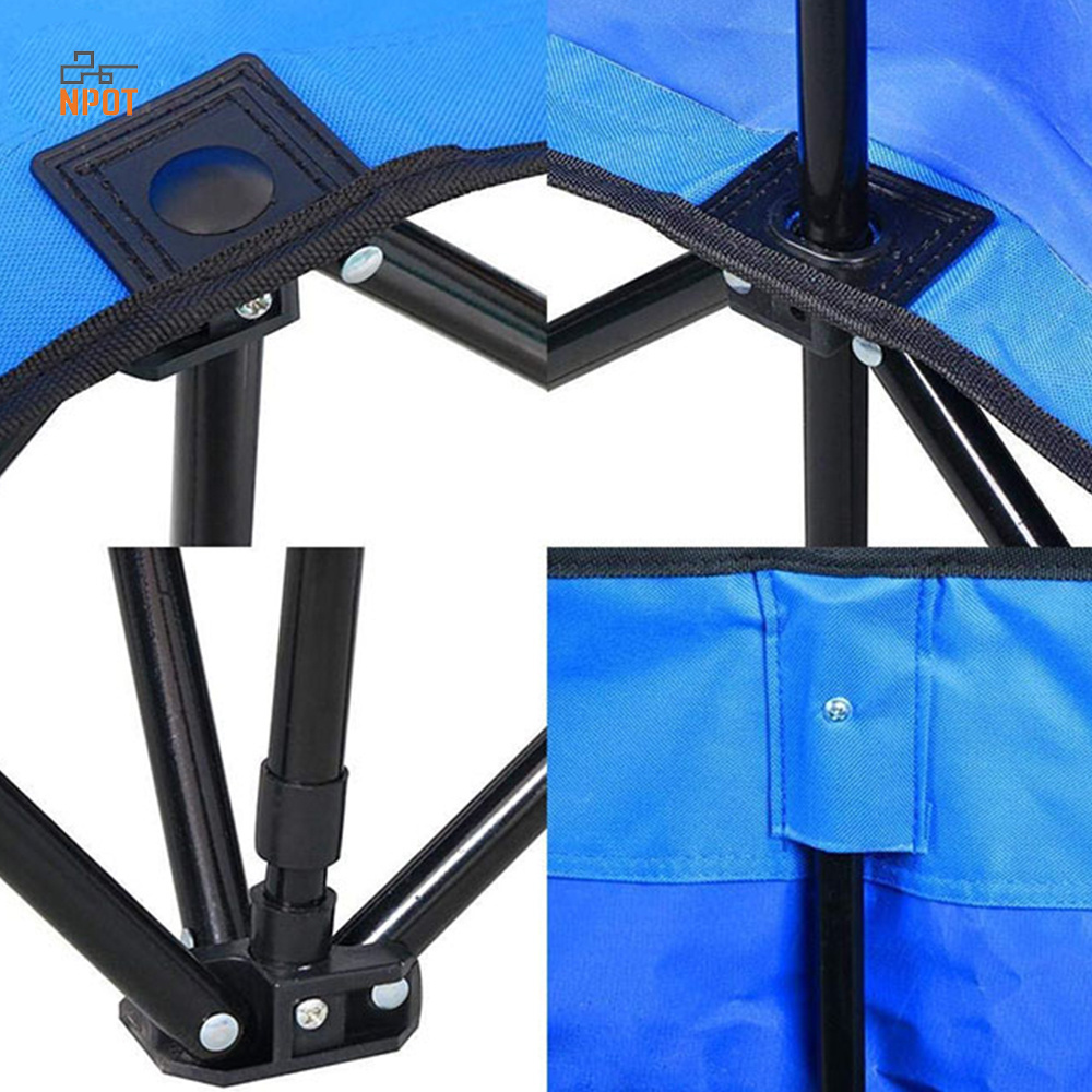 NPOT Wholesale Extra Large Folding Chair Canvas Stool Folding Camping Folding Chairs Iron BSCI Outdoor Furniture for Sale Metal