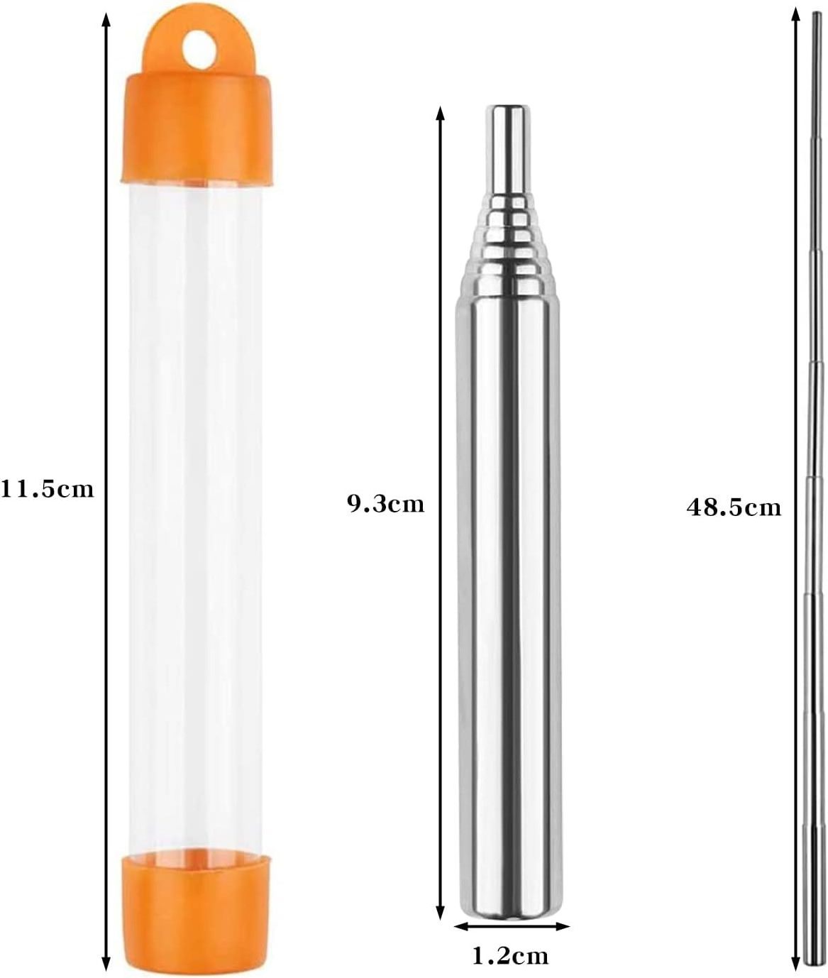 NPOT Blow Fire Tube Stainless Steel Blow Pipe Fire Tools, Fire Blow Pipe for Survival Outdoors Camping Accessories