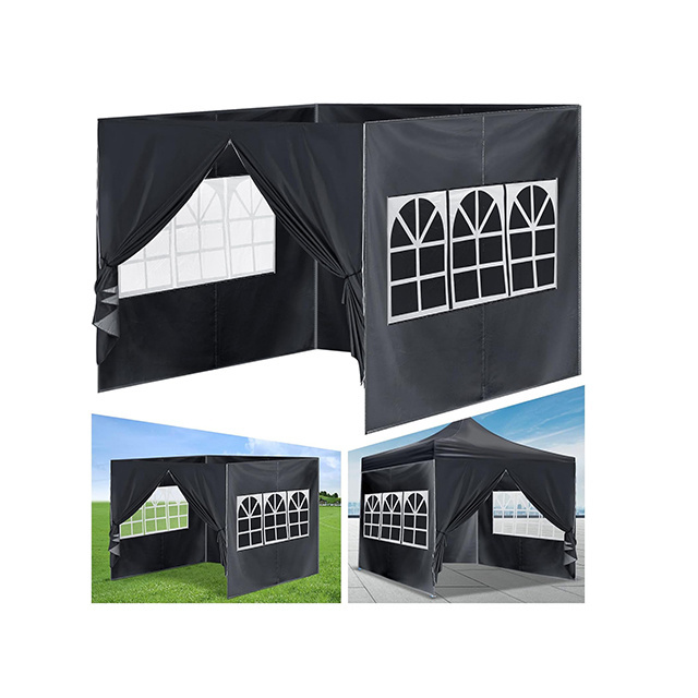 NPOT 4 Pcs Full Zippered Canopy Sidewall for 10 x 10 Canopy No Frame or Top Canopy Walls with Window Replacement Side Walls