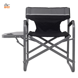 NPOT Outdoor tall back aluminium folding director chair heavy duty folding camping chairs heavy duty padded folding chairs