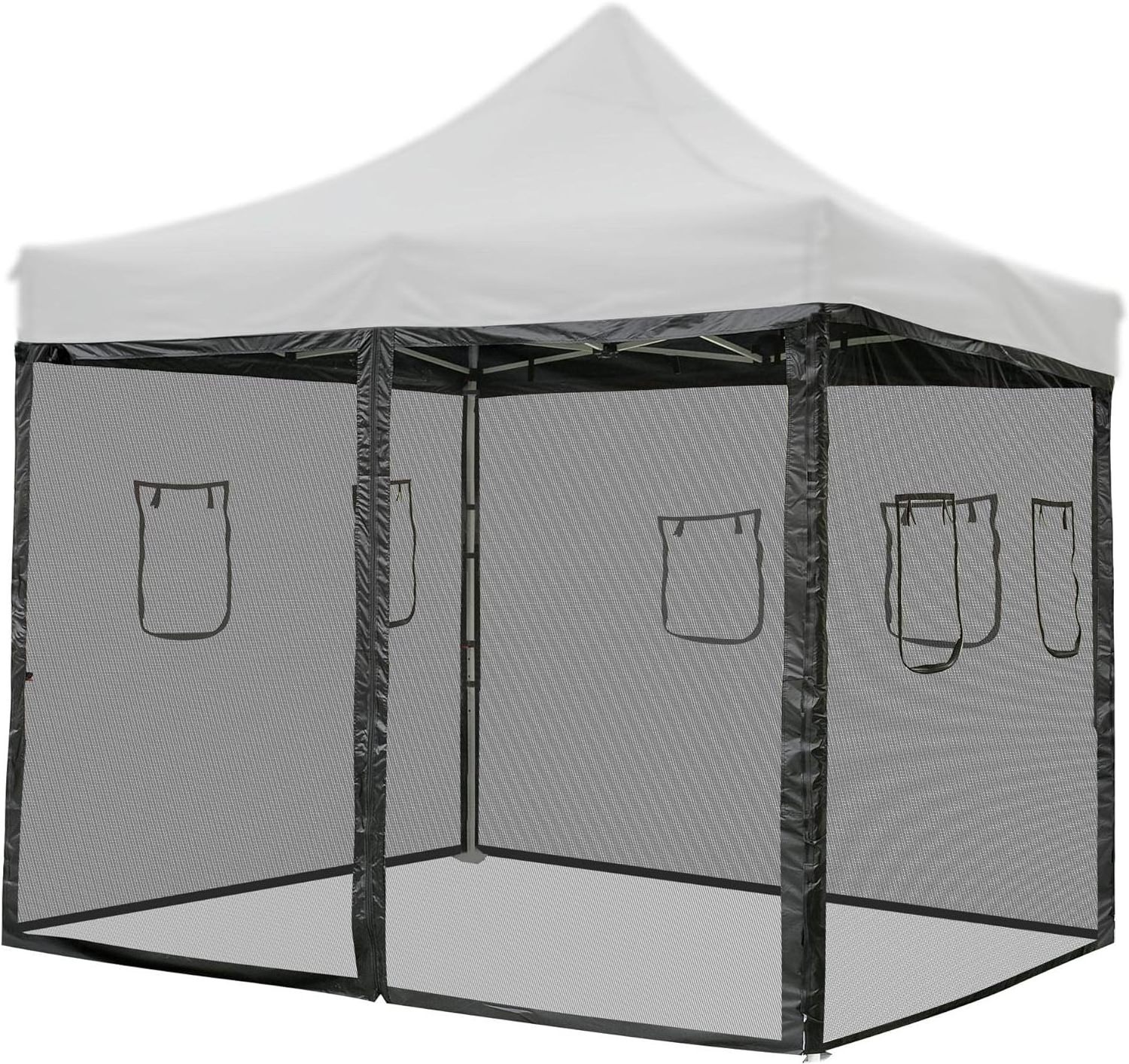 NPOT Pop Up Canopy Full Mesh Sidewall with Window for 10x10' Outdoor Camping Party Tent