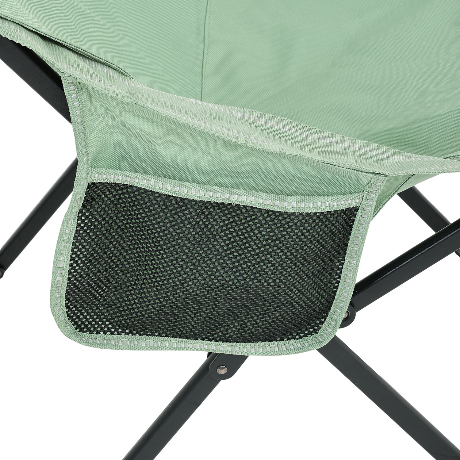 NPOT Portable Outdoor Moon Chair Collapsible Lounge Leisure Chair with Side Pocket for Fishing Picnic Camping