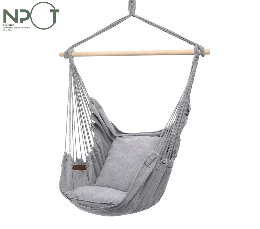 NPOT Hot sale Hammock Chair Fashion Hanging Chair with Rope Durable Swing Chair for Indoor and Outdoor