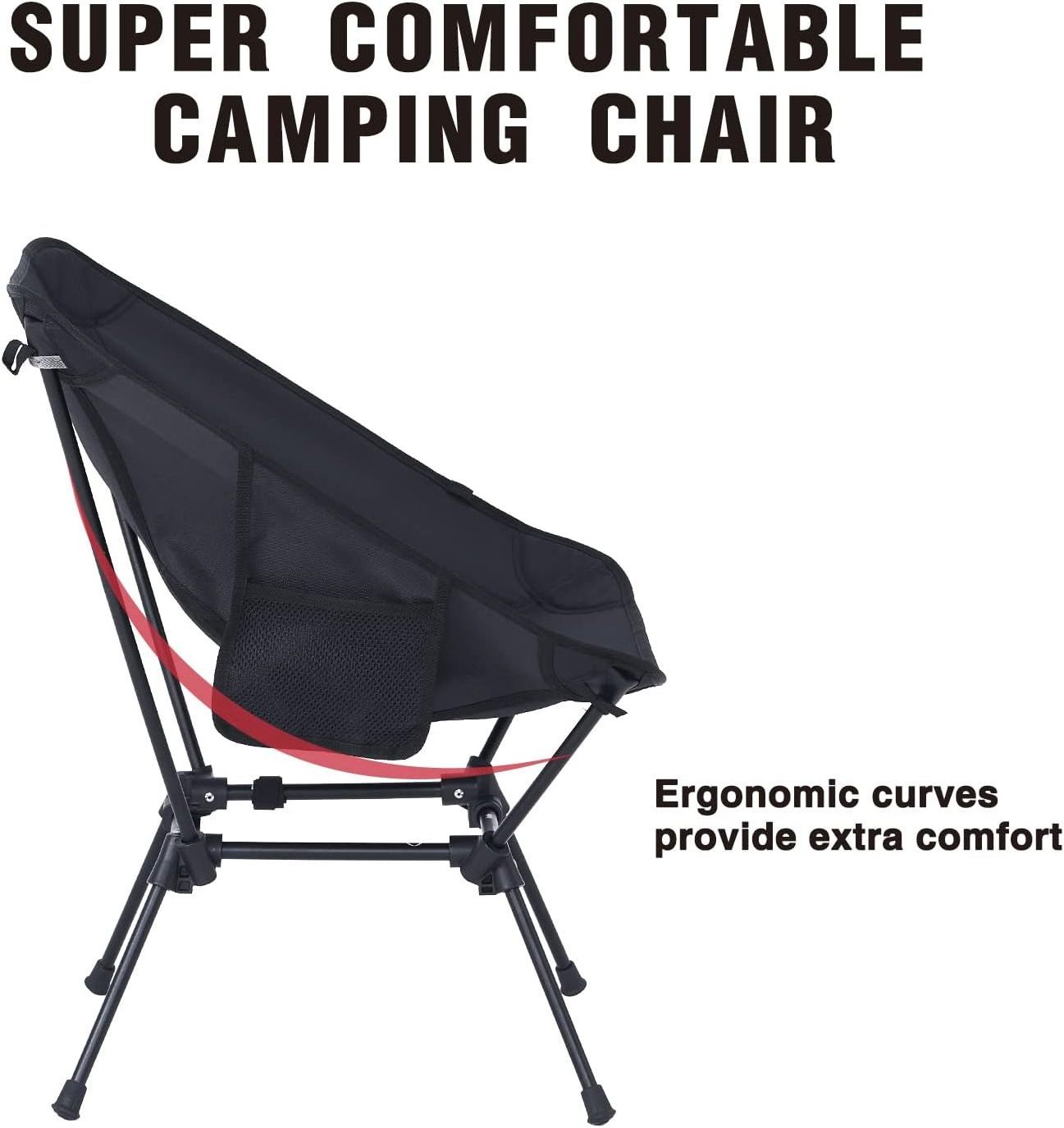 NPOT Folding Height Outdoor Adjustable Moon Camping Lawns Chair Custom Portable Canvas Fabric Aluminum Beach Chairs Modern 1.3kg