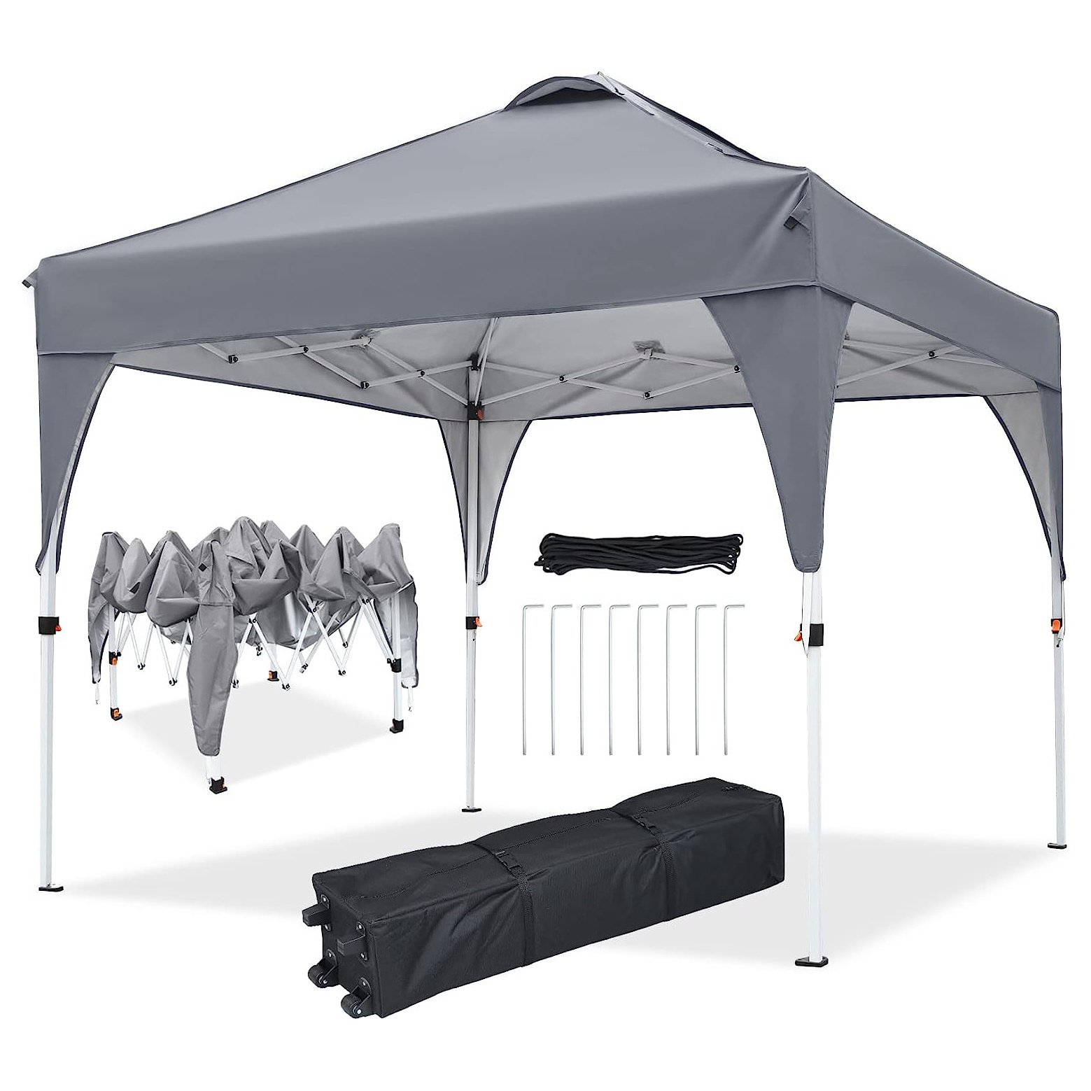 NPOT High Quality Folding Gazebo Tent Awning Canopy Instant Folding with Roll Bag,Party Tent for Dealer Events 2.5 x 2.5 m