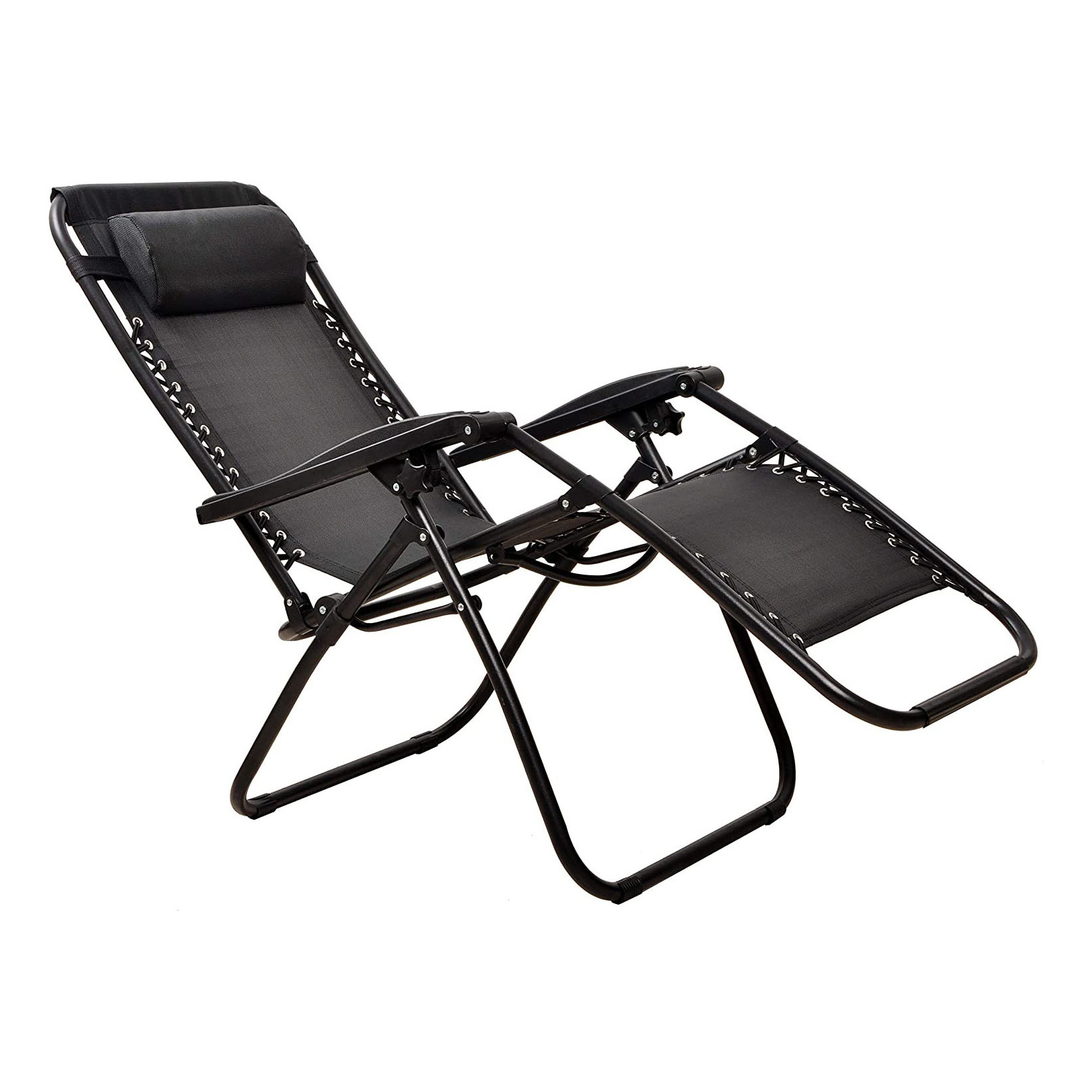 NPOT Set of 2 Adjustable Zero Gravity Lounge Chair Recliners Garden Chair Bedroom Furniture with Cushion for Patio Folding