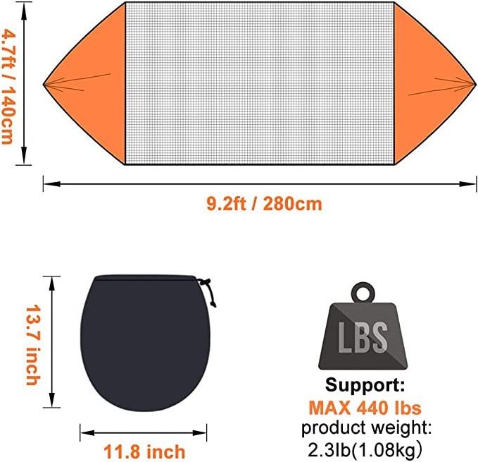 NPOT Camping Hammock with Mosquito Net,Single Person Pop-up Parachute Lightweight Portable Hanging Hammock