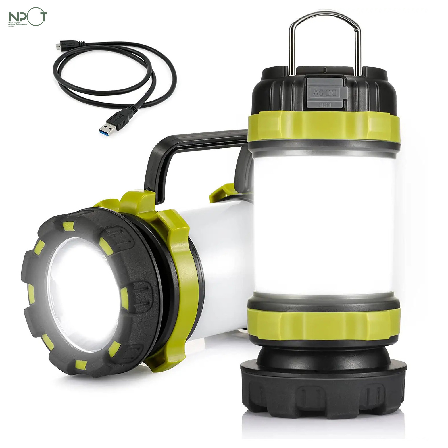 NPOT LED Camping Lantern Rechargeable,consciot Flashlight High Lumens with 6 Light Modes,ipx4 50 15 ABS 10000 Ip44 Waterproof