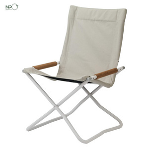 2024 Trendy NPOT Outdoor Camping Leisure Chair Portable X Style Folding Canvas Fishing Chair For RV Camping