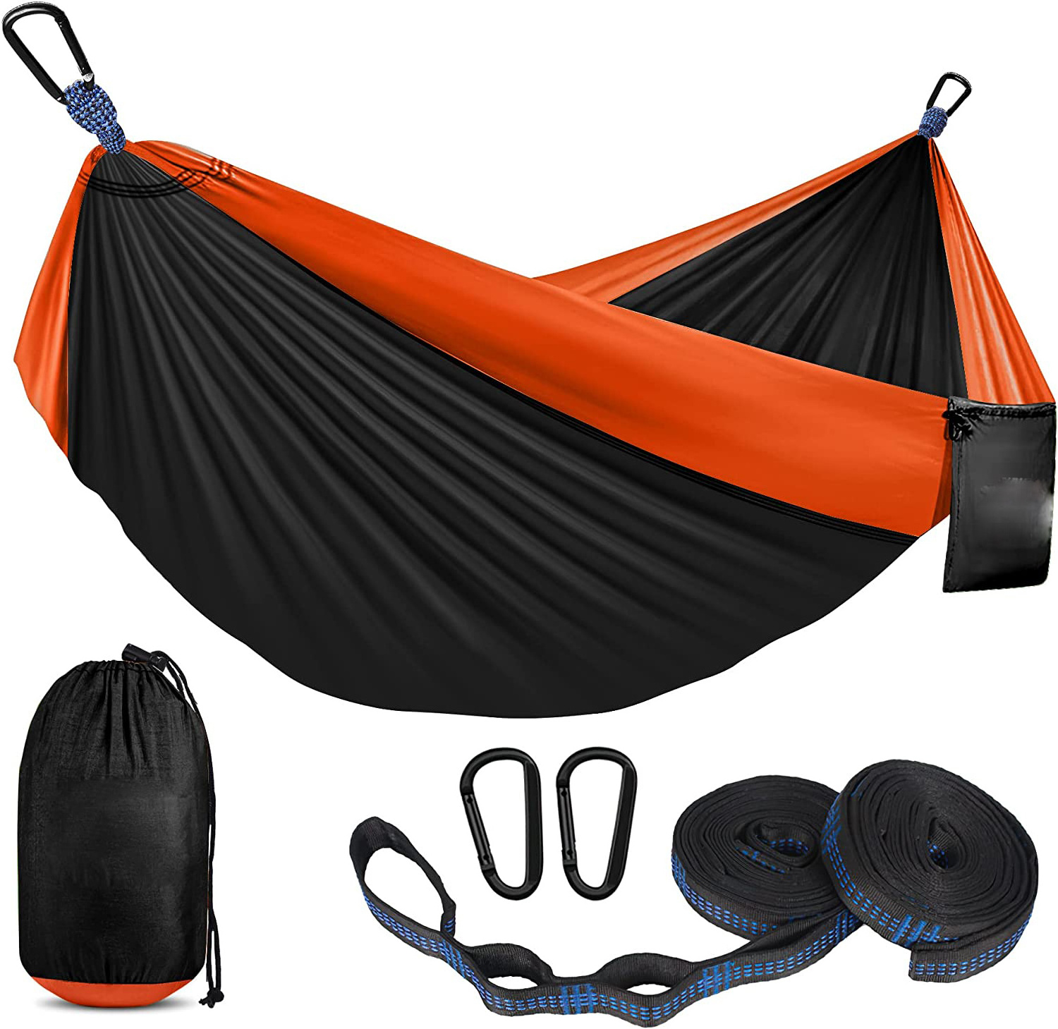 NPOT Best Seller Camping Hammock,  Double & Single Portable Hammocks with 2 Tree Straps