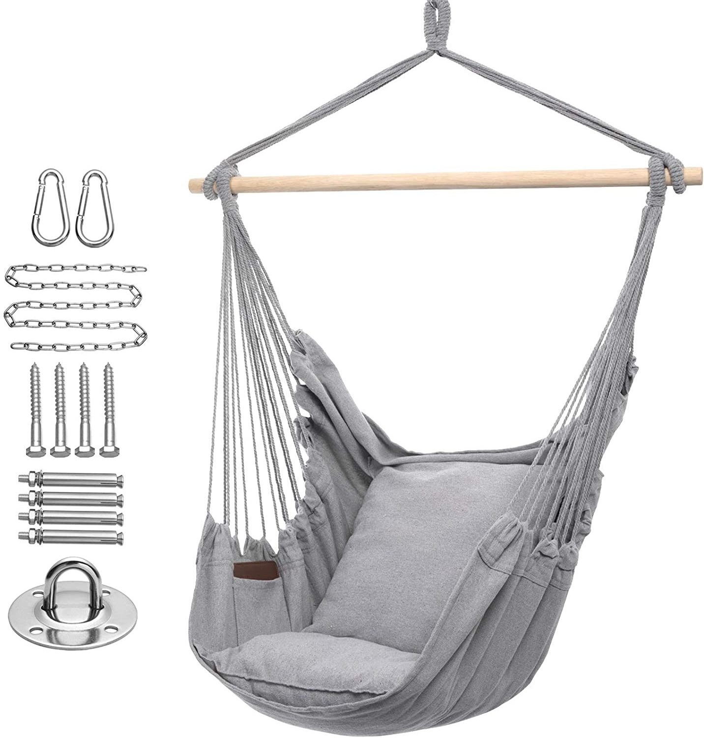 NPOT Hot sale Hammock Chair Fashion Hanging Chair with Rope Durable Swing Chair for Indoor and Outdoor