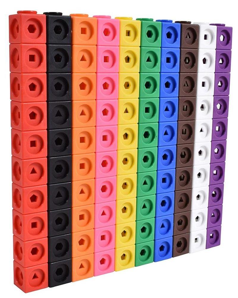 education Math Cubes - Set of 100 - Math Manipulatives - Classroom Learning Supplies, Homeschool Supplies, Preschool Learning