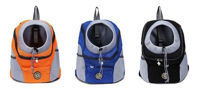 Dog breathable travel adjustable chest backpack pet carrier bag