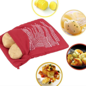 Microwave Potato Bag  2 Pack of Reusable Microwave Cooker Bag Baked Pouch Potato Bag RedUsed for great all kinds of potatoes,co