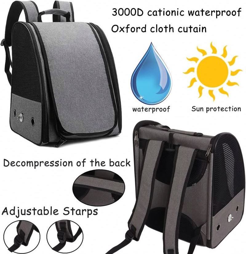 Bird Carrier Backpack with Perch and Feeder Lightweight Foldable Birds Travel Cage