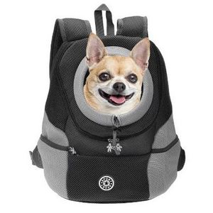 Dog breathable travel adjustable chest backpack pet carrier bag