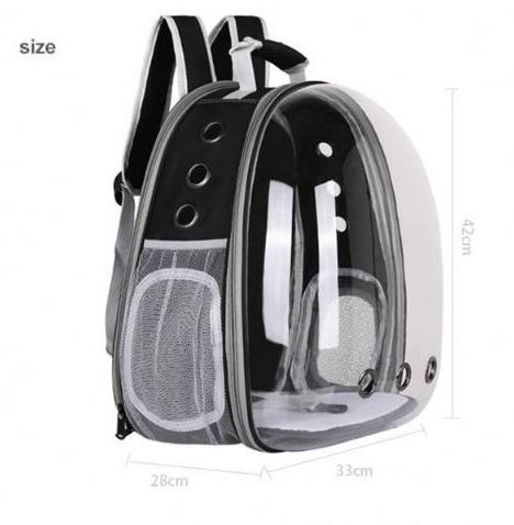 Expandable Cat Backpack carrier Space Capsule Bubble Transparent Clear Pet Carrier for Small Dog Pet Carrying Hiking Traveling B