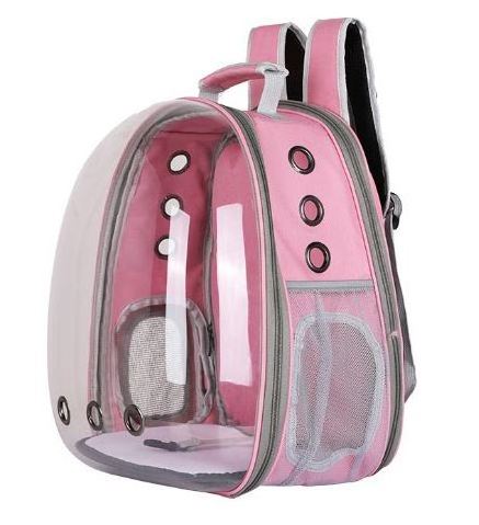 Expandable Cat Backpack carrier Space Capsule Bubble Transparent Clear Pet Carrier for Small Dog Pet Carrying Hiking Traveling B