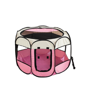 Hot selling octagonal pet fence pet tent Oxford cloth scratch foldable dog cage cat delivery room dog house cat nest