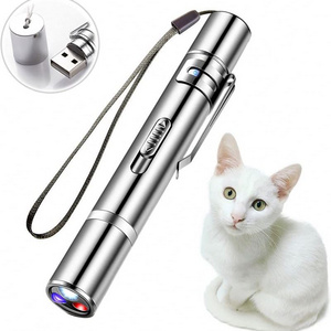 Cat Toy 5 in 1 USB Rechargeable Funny Cat Chaser Toys Mini Flashlight Laser LED Pen Light Cat Light Pointers