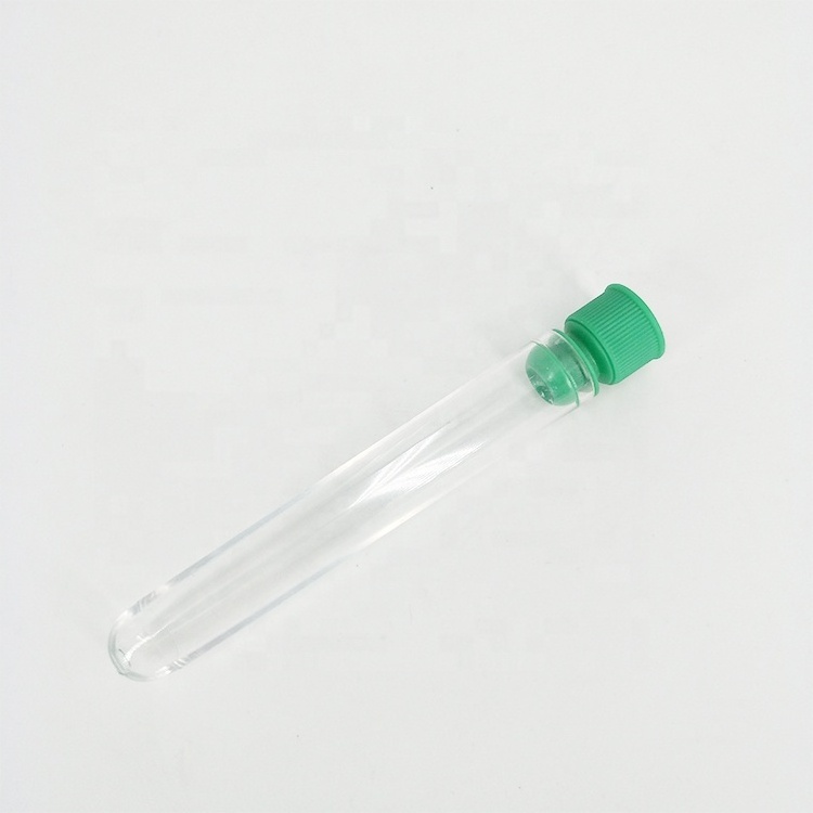 P&M different size good quality flat bottom 5ml 50 ml clear plastic test tube