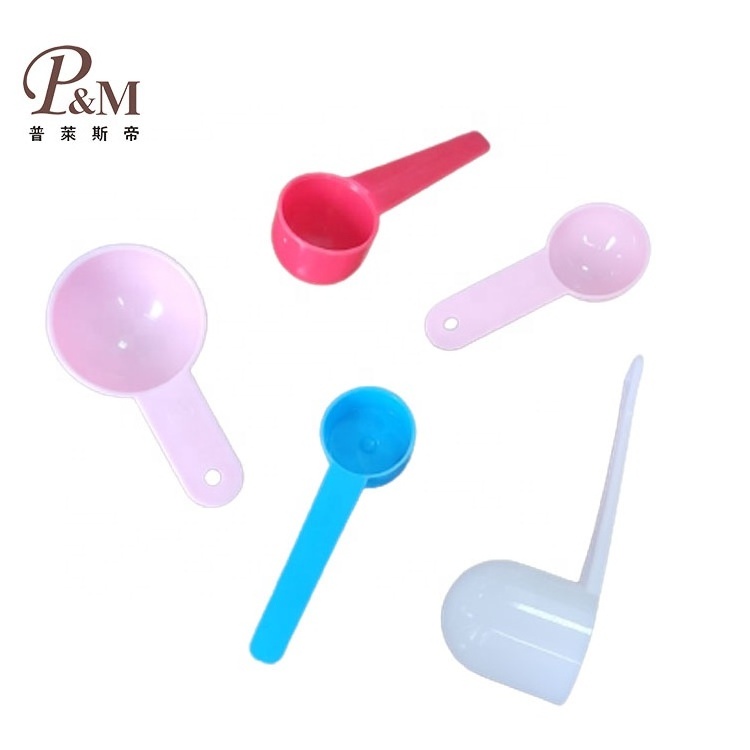 2.5g 5ml Round Disposable White Plastic PP Measuring Spoon Scoop For Powder Teaspoon