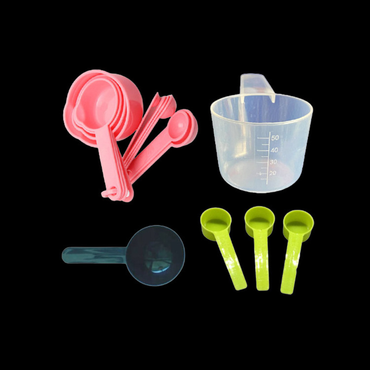 Customized 10ml  20ml 30ml black measuring protein powder spoon/scoop.