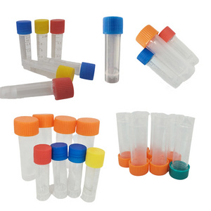 P&M different size good quality flat bottom 5ml 50 ml clear plastic test tube