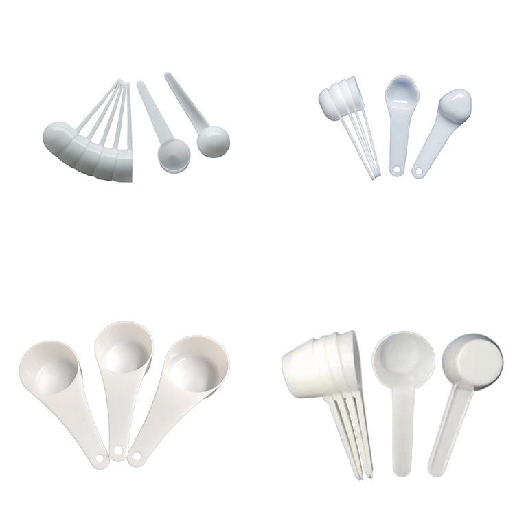 2.5g 5ml Round Disposable White Plastic PP Measuring Spoon Scoop For Powder Teaspoon