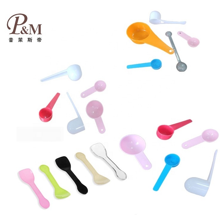 2.5g 5ml Round Disposable White Plastic PP Measuring Spoon Scoop For Powder Teaspoon