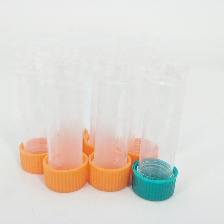 P&M different size good quality flat bottom 5ml 50 ml clear plastic test tube