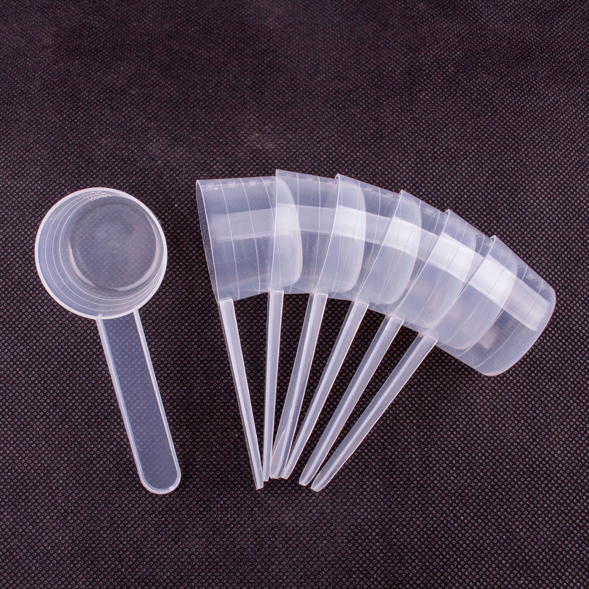 2.5g 5ml Round Disposable White Plastic PP Measuring Spoon Scoop For Powder Teaspoon