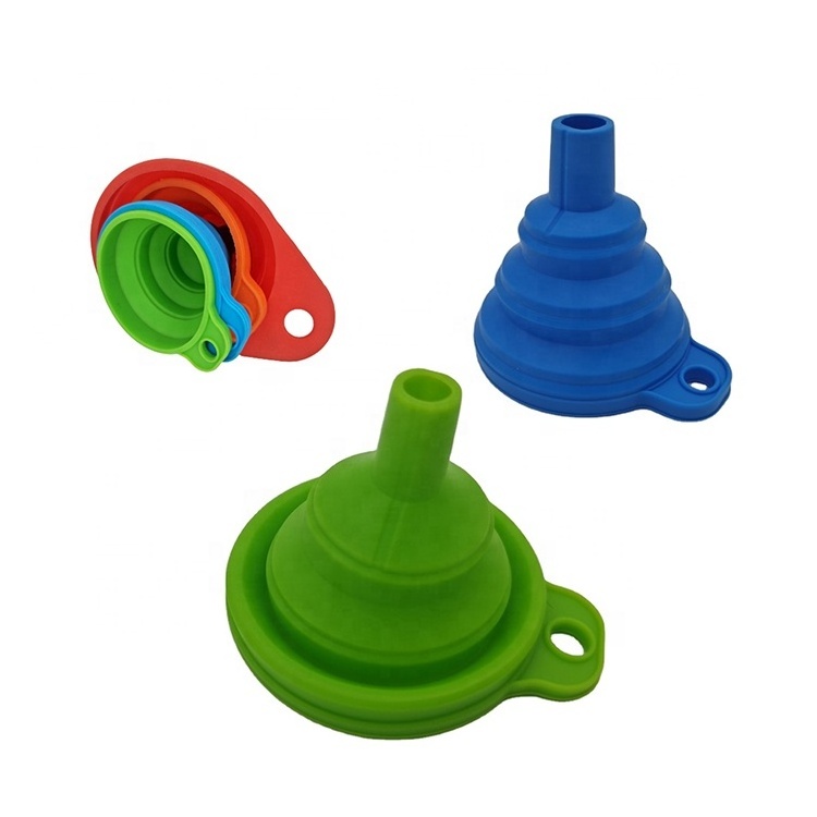 Foldable Large Canning Jar Funnel for Wide Mouth and Regular Jars Silicone Foldable Funnel Kitchen Gadgets