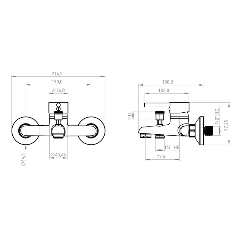 Wall mount brass powder rain shower bathtub washbasin faucet external hand shower sink shower