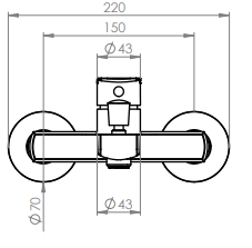 Wall Mounted Bathroom Shower Faucet 35mm Ceramic Cartridge Brass Material Bathroom Faucet Set