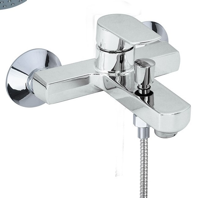 Wall Mounted Bathroom Shower Faucet 35mm Ceramic Cartridge Brass Material Bathroom Faucet Set