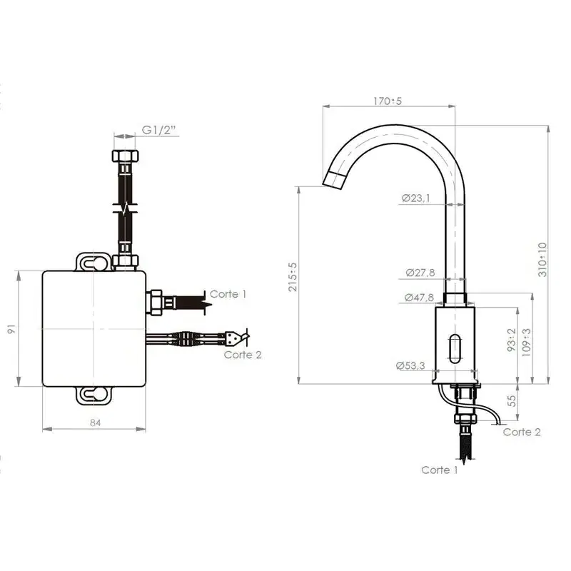 single handle cold no touch smart basin faucet decked mounted electronic basin faucets induction bathroom faucets