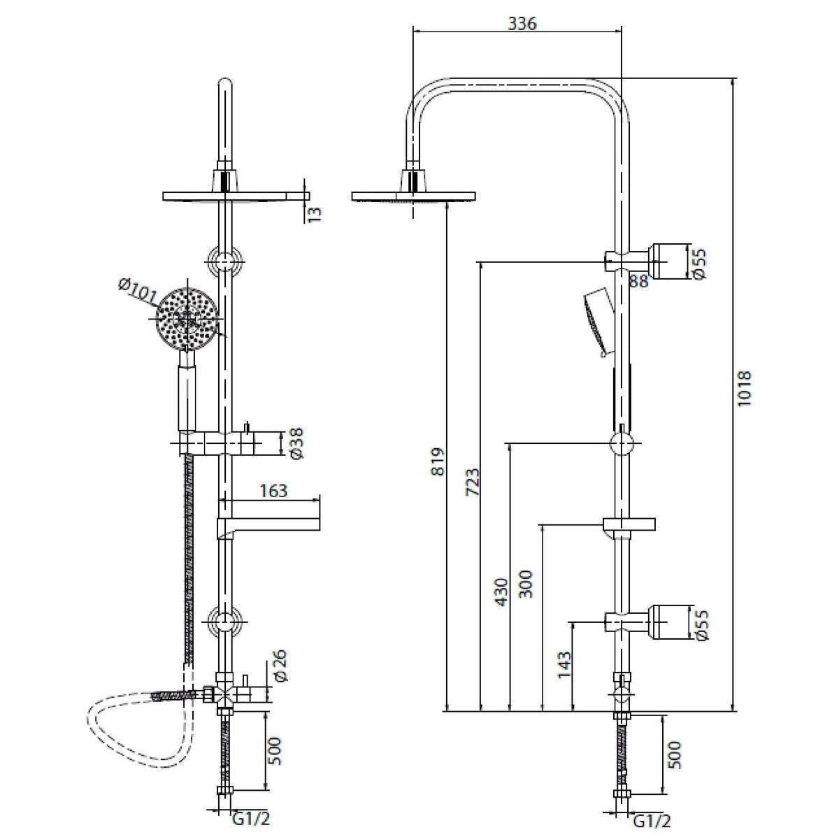 alcachofas ducha wall mounted single hand cold and hot water rain fall brass shower faucet all in one toilet and shower set