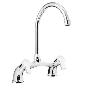 goose neck 2 handles 8" cartridge plastic abs health high-end kitchen faucet with high spout gourmet kitchen faucet