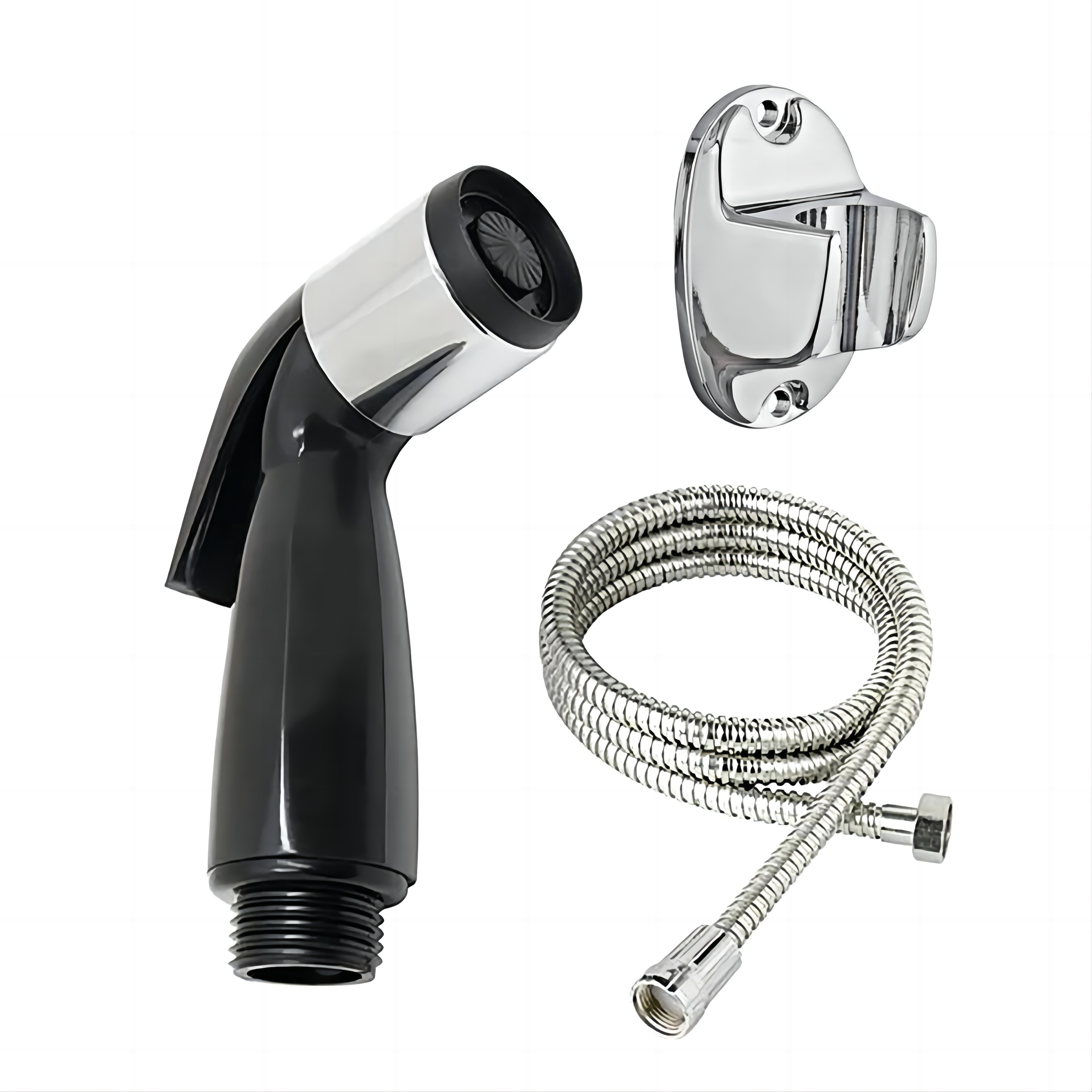 Modern shattaf head 10 cm rechargeable set muslim shower bidet sprayer black for toilet hot and cold toilet sprayer