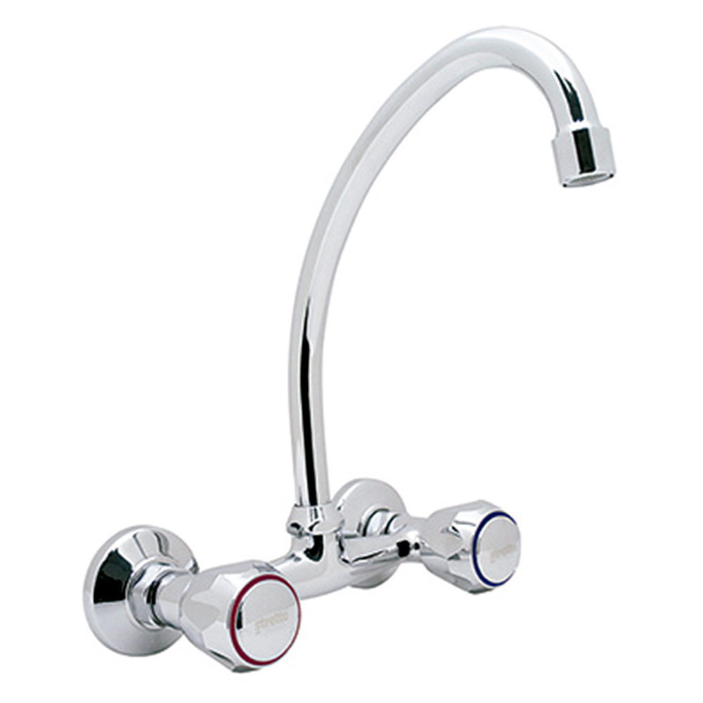 luxury wall mounted double handled tap washbasin kitchen and bathroom brass faucet torneira gourmet cozinha