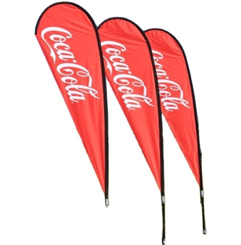 Outdoor flying flag banner feather flag pole stand for advertising